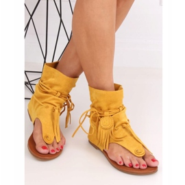 Chanclas con empeine miel SL1010P Amarillo 2