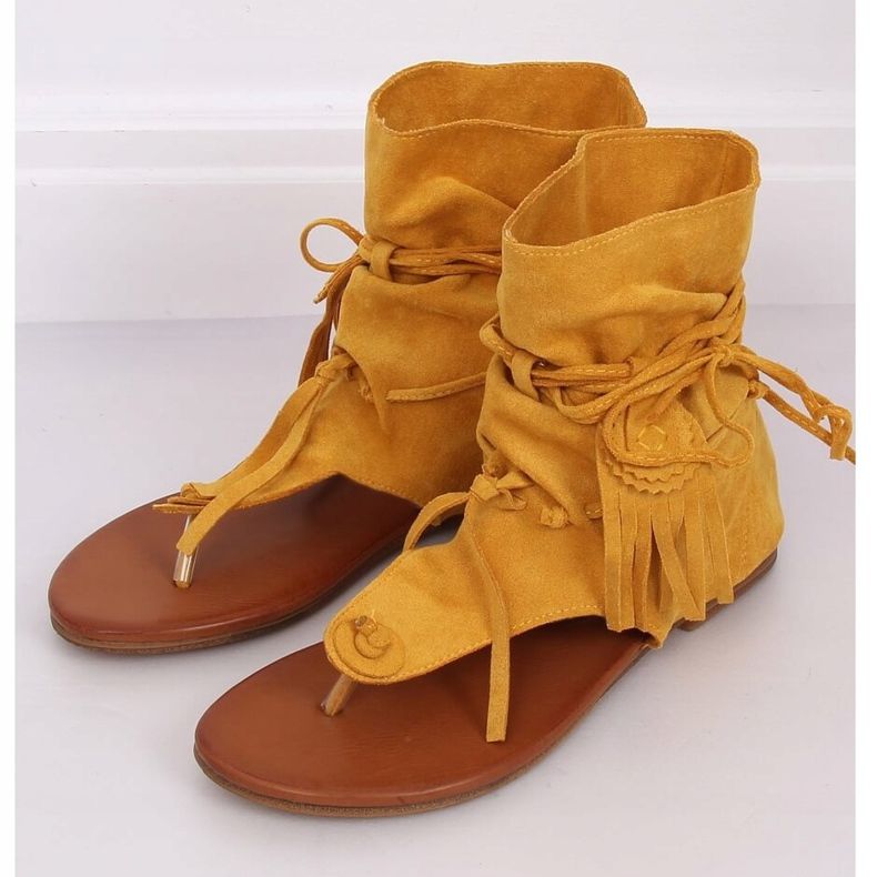 Chanclas con empeine miel SL1010P Amarillo 1