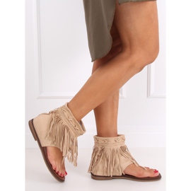 Chanclas beige con pala NS129P Beige 3