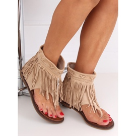 Chanclas beige con pala NS129P Beige 2