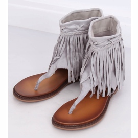 Chanclas grises con empeine NS129P Gris 1 Chanclas grises con empeine NS129P Gris 1