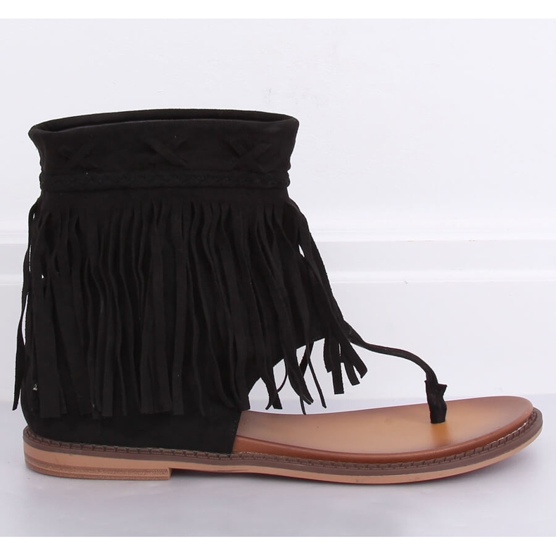 Chanclas negras con empeine NS129P Negro 1 Chanclas negras con empeine NS129P Negro 1