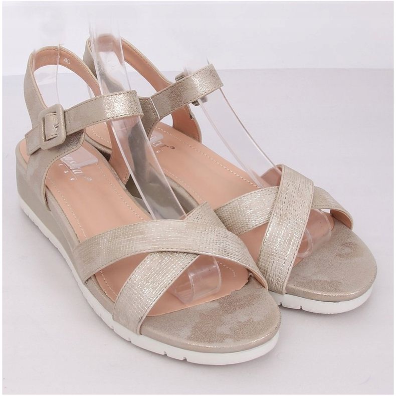 Sandalias con cuña baja dorado NS115P LT.GOLD 1