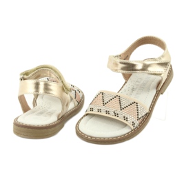 American Club Sandalias de oro para niñas con lentejuelas de cuero Inserto GC08/20 dorado 4 American Club Sandalias de oro para niñas con lentejuelas de cuero Inserto GC08/20 dorado 4