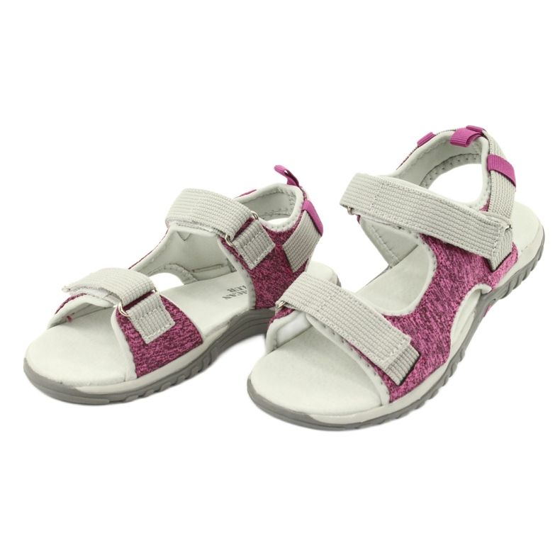 American Club Sandalias de niñas con un inserto de cuero RL25/20 rosa/gris rosado 2