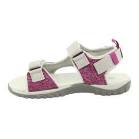 American Club Sandalias de niñas con un inserto de cuero RL25/20 rosa/gris rosado 1