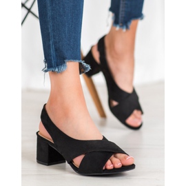 Kylie Sandalias negras de ante negro 6