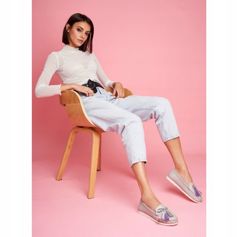 EVE Mocasines Mujer Piel Gris Bebbo 1