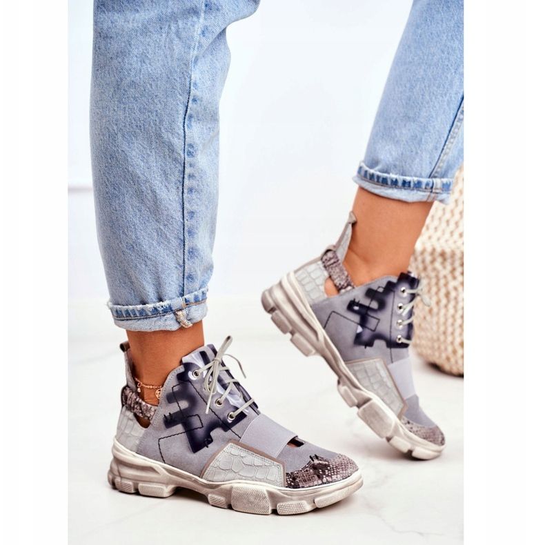 Deportivas Mujer en Piel Maciejka 04423-13 gris 1