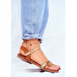 S.Barski Sandalias de mujer Flat Brown Summer Vibes marrón 3