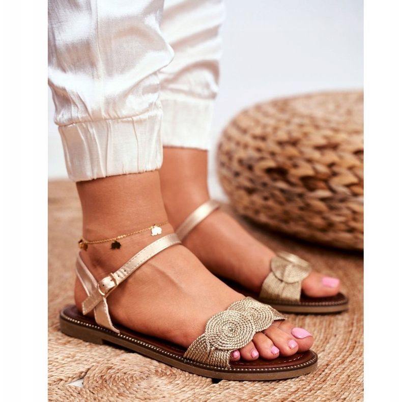 S.Barski Sandalias Mujer Planas Gold Barski Humanity dorado 1