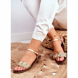 S.Barski Sandalias Mujer Planas Gold Barski Humanity dorado 3