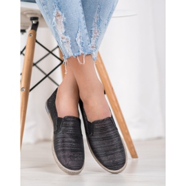 Balada Slipons de tela ligera negro 2