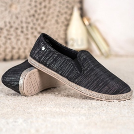 Balada Slipons de tela ligera negro 4