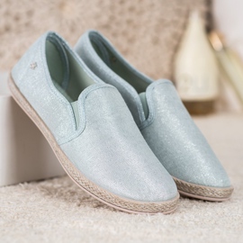 Balada Slipons de tela ligera azul 3