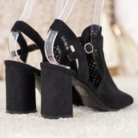 Small Swan Sandalias Caladas En Estrellas negro 1 Small Swan Sandalias Caladas En Estrellas negro 1