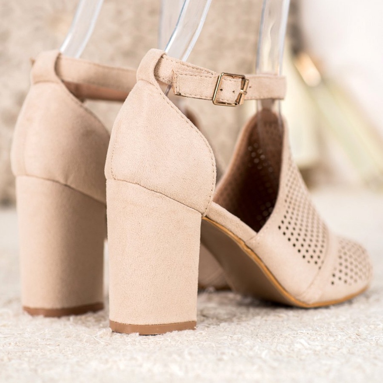 Small Swan Sandalias caladas elegantes beige 2