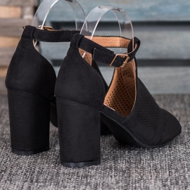 Small Swan Sandalias caladas elegantes negro 1