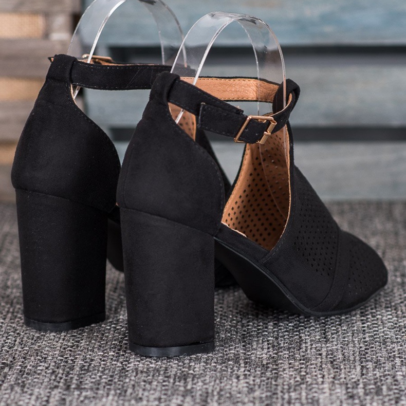 Small Swan Sandalias caladas elegantes negro 1