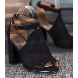 Small Swan Sandalias caladas elegantes negro 2