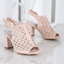 Goodin Sandalias caladas con ante marrón 2