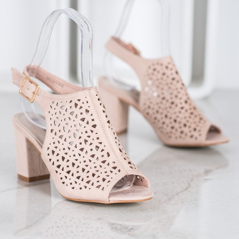 Goodin Sandalias caladas con ante marrón 2