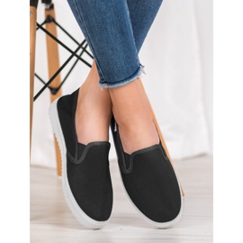 SHELOVET Zapatillas sin cordones en la plataforma negro 2