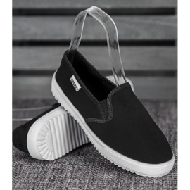 SHELOVET Zapatillas sin cordones en la plataforma negro 4