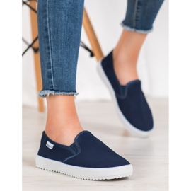 SHELOVET Zapatillas sin cordones en la plataforma azul 1