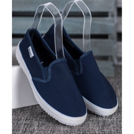 SHELOVET Zapatillas sin cordones en la plataforma azul 5