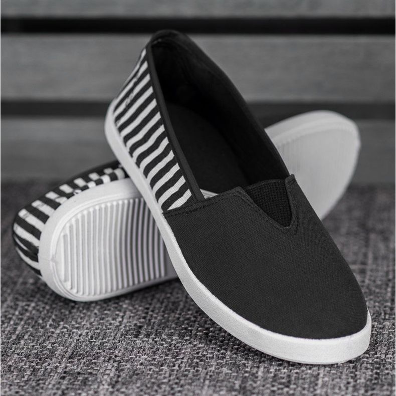 SHELOVET Slipons negros con correas 1