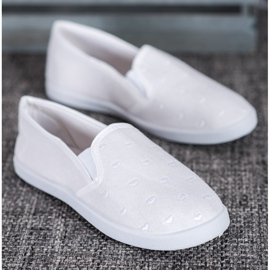 SHELOVET Slipons blancos en corazones 4