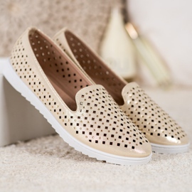 Renda Señores elegantes con cristales amarillo 1