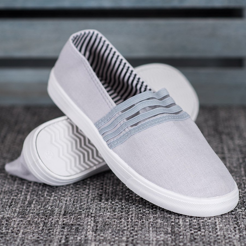 SHELOVET Zapatillas cómodas sin cordones gris 1