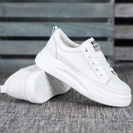 SHELOVET Zapatillas en la plataforma Nice Girl blanco 4