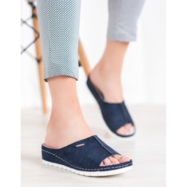 Cómodas zapatillas VINCEZA con purpurina azul 4