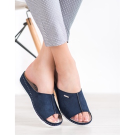 Cómodas zapatillas VINCEZA con purpurina azul 5