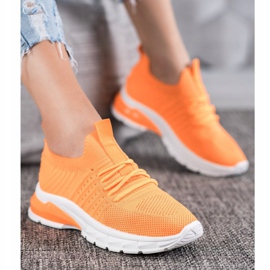 Bella Paris Zapatillas caladas naranja 5