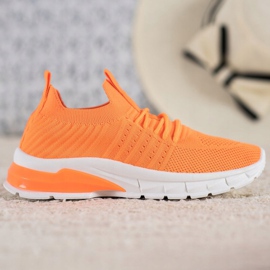 Bella Paris Zapatillas caladas naranja 2