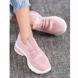 Bella Paris Zapatillas caladas rosado 2