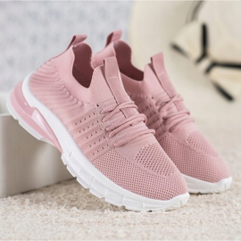 Bella Paris Zapatillas caladas rosado 3