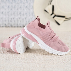 Bella Paris Zapatillas caladas rosado 4