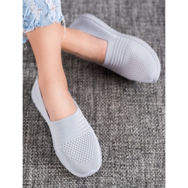 SHELOVET Slipons cómodos calados gris 1 SHELOVET Slipons cómodos calados gris 1
