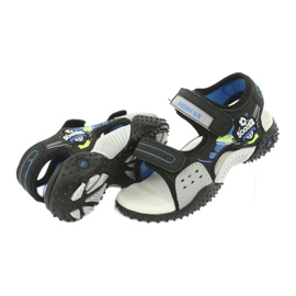 American Club Sandalias Inserto de cuero HL21/20 Negro/Azul 3