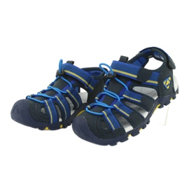 American Club Sandalias para niños con inserto de espuma American DR01 / 20 azul marino azul amarillo 2