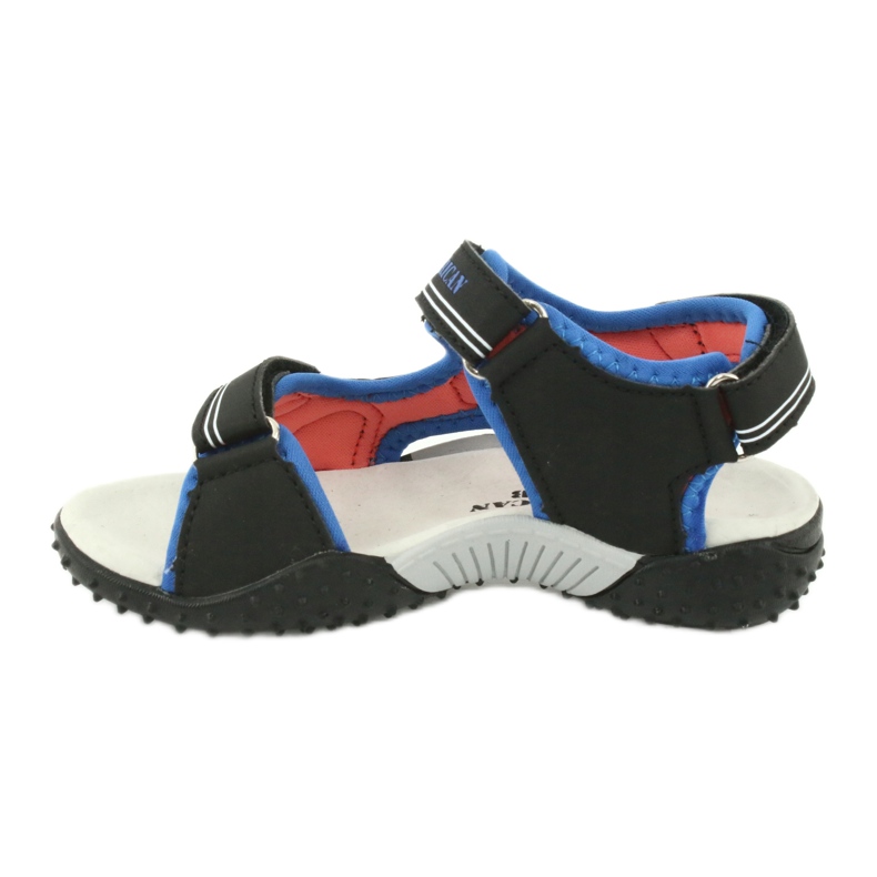 American Club Sandalias American HL20/20 plantilla de piel negro/azul 1