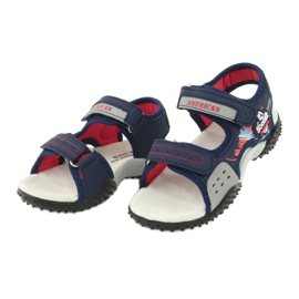 American Club Sandalias Inserto de cuero HL21/20 azul marino 2