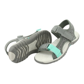 Sandalias American Club RL24/20 gris con aplicación de piel 3