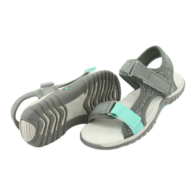 Sandalias American Club RL24/20 gris con aplicación de piel 3