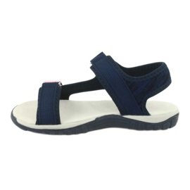 Sandalias con aplicación de cuero American Club RL24 / 20 azul marino rosado 1